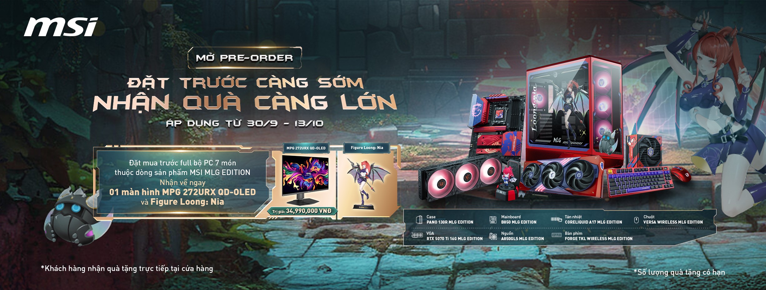 msi ra mắt full combo linh kiện pc mlg: công chúa rồng đổ bộ!