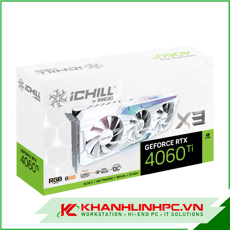 vga inno3d geforce rtx 4060ti ichill x3 white