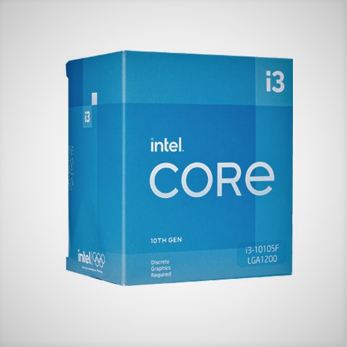 cpu intel core i3-10105f (3.7ghz turbo up to 4.4ghz, 4 nhân 8 luồng, 6mb cache, 65w) - socket intel lga 1200