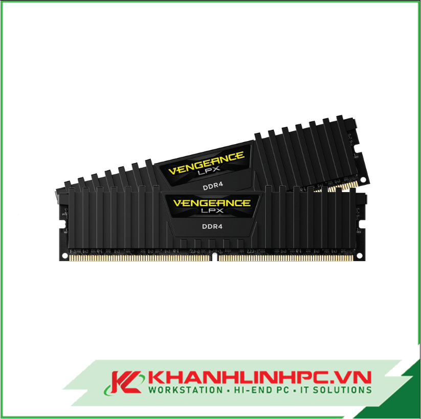Bộ nhớ ram gắn trong Corsair DDR4, 3000MHz 64GB 2x32GB DIMM, 16-20-20-38, XMP 2.0, Vengeance LPX black Heatspreader, Black PCB, 1.35V