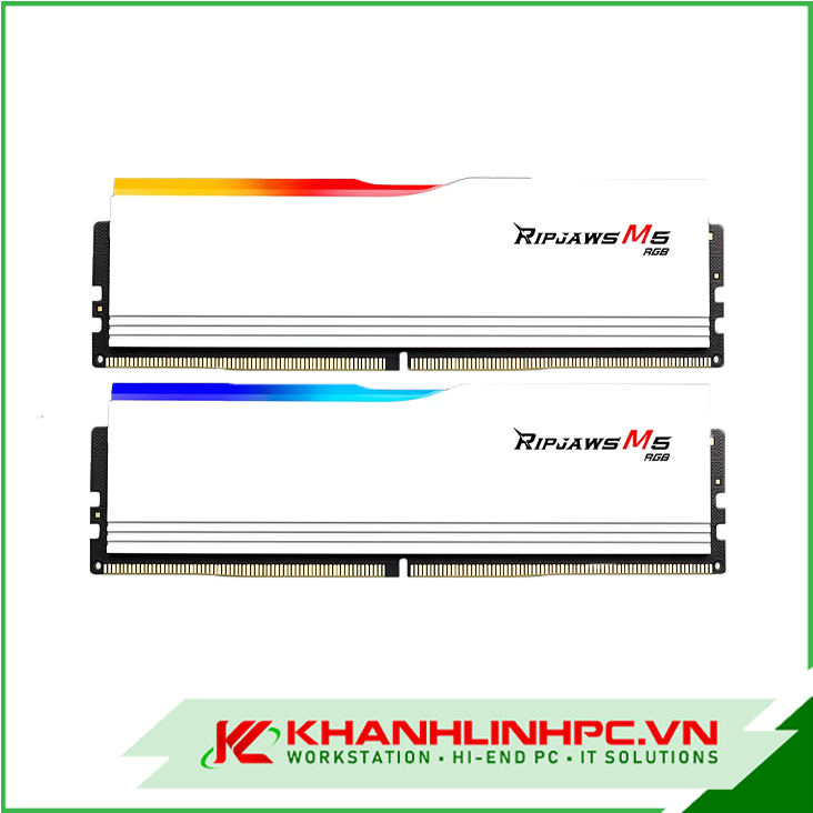 Ram G.SKILL Ripjaws M5 RGB Series 32GB (2 x 16GB) White Bus 6000Mhz