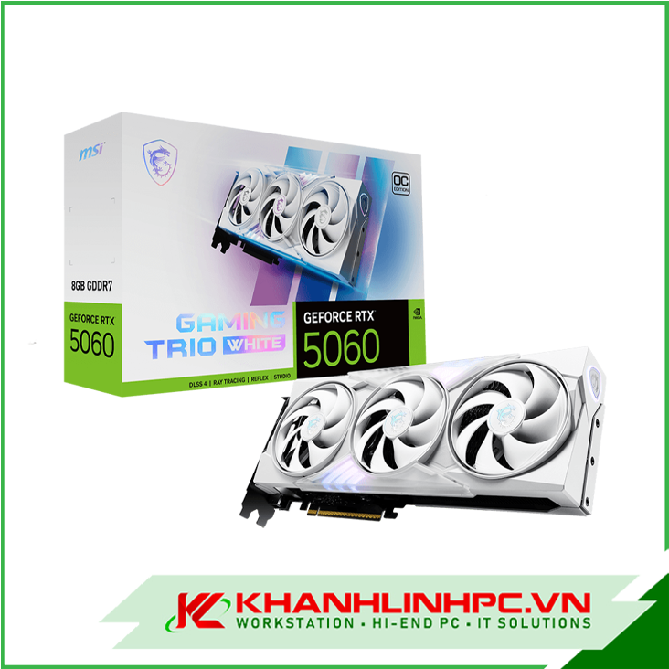 VGA MSI RTX 5060 8G GAMING TRIO OC WHITE (G5060-8GTCW)