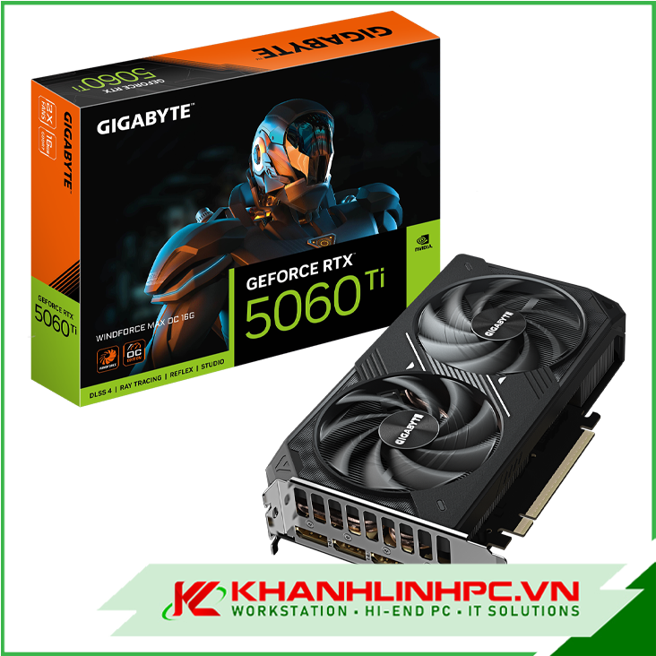 VGA Gigabyte RTX 5060 Ti Windforce Max OC 16GB GDDR7 (GV-N506TWF2MAX OC-16GD)