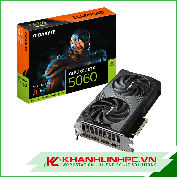 vga gigabyte rtx 5060 windforce oc 8gb (n5060wf2oc-8gd)