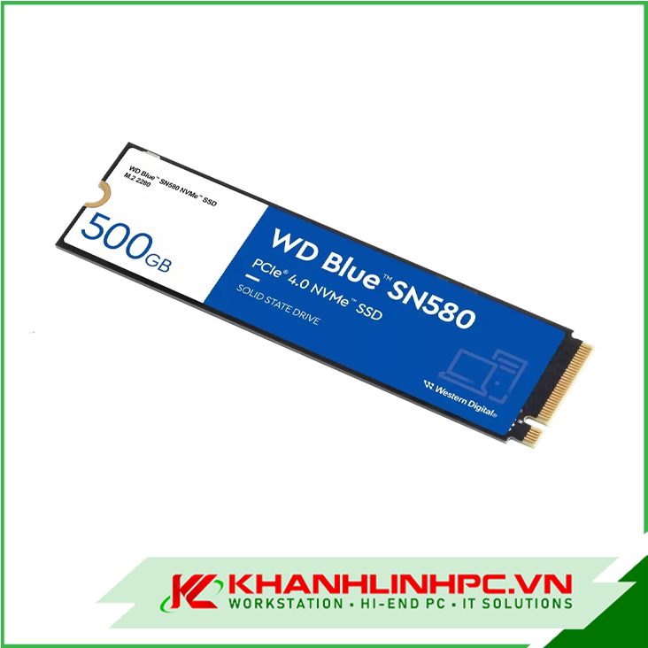Ổ cứng SSD WD Blue SN580 500GB NVMe PCIe Gen4 x4 WDS500G3B0E