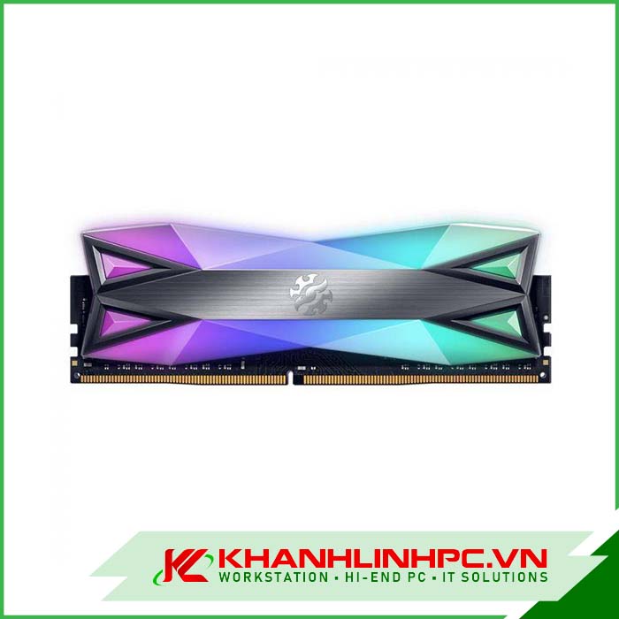 RAM DDR4 Adata XPG D60 RGB 8GB(1x8) 3200MHz - Xám