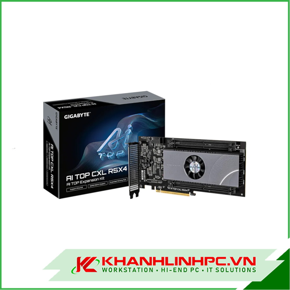 gigabyte ai top cxl r5x4 | card mở rộng bộ nhớ cxl pcie 5.0 hỗ trợ ai workstation