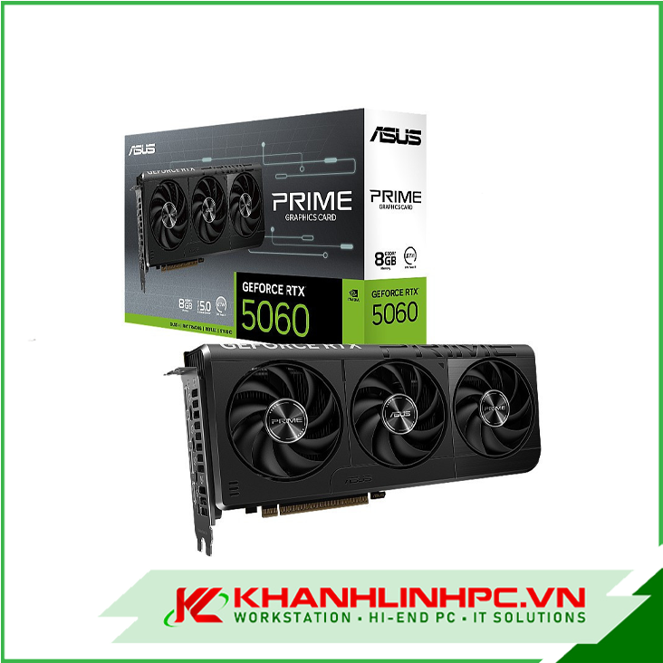 VGA ASUS PRIME RTX 5060 8GB GDDR7 (PRIME-RTX5060-8G)