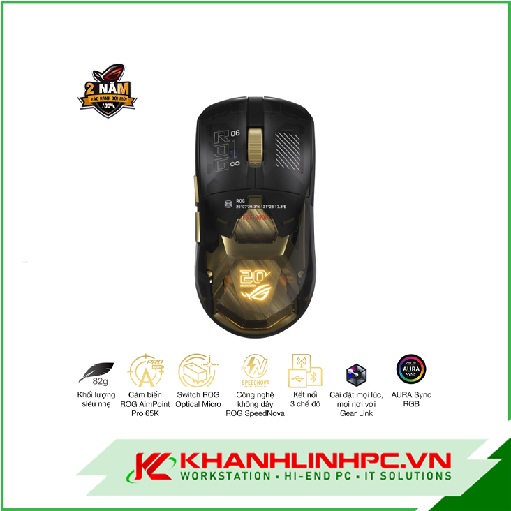 chuột không dây asus rog harpe ii extreme edition 20