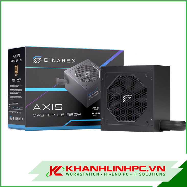 Nguồn máy tính EINAREX AXIS MASTER L5 750W (80 plus Bronze/PCIe5/ATX3.1)