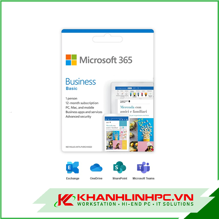 Phần mềm Office Microsoft 365 Business Basic (1 User/ 12 tháng)