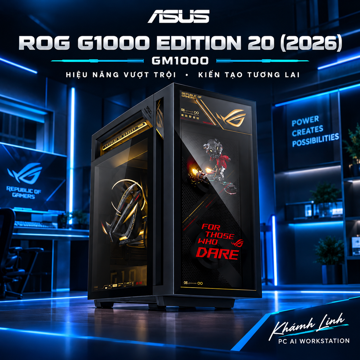 Máy tính để bàn ASUS ROG G1000 Edition 20 (2026) GM1000