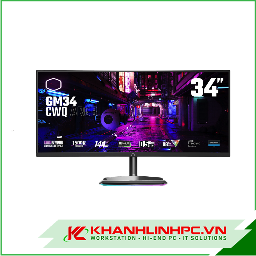 Màn hình cong Cooler Master GM34-CWQ ARGB 34inch 2K 144Hz