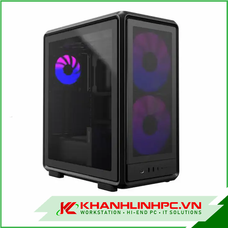 Case Cooler Master MasterFrame 500 Mesh ARGB Black (Mid Tower, Kính cường lực, 3 FAN, Đen, MF500M-KHNN-S01)