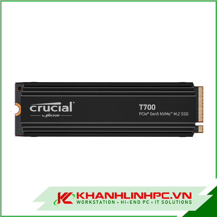 SSD Crucial T700 2TB PCIe Gen5 NVMe M.2- CT2000T700SSD5 (Heatsink)