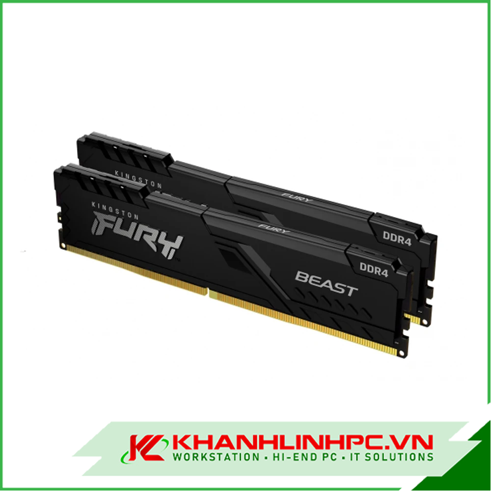RAM Kingston Fury Beast 16GB DDR4 3600MHz KF436C17BBK2/16 KIT cho PC