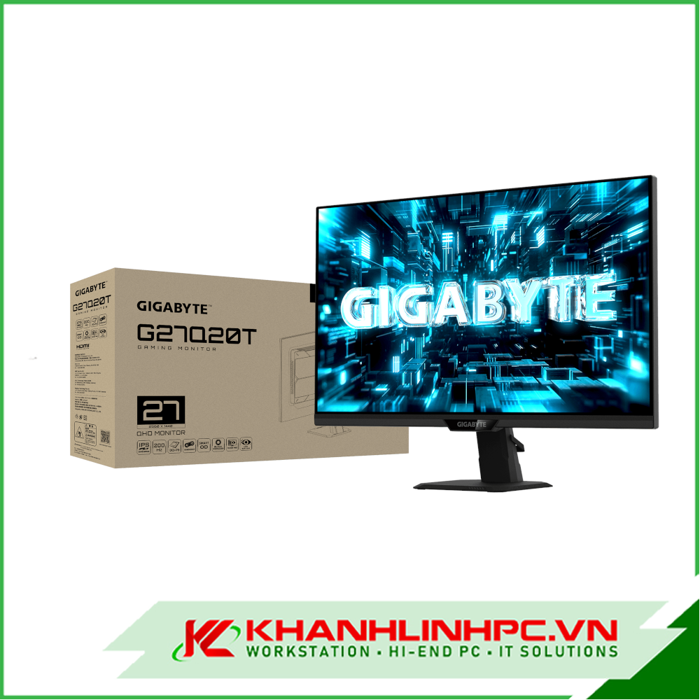 lcd gigabyte g27q20t (27 inch | ips | 200hz | qhd | phẳng)