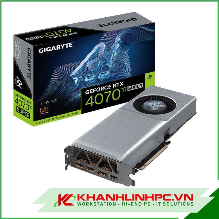 Card màn hình Gygabyte GeForce RTX 4070 Ti SUPER AI TOP 16G (GV-N407TSAI TOP-16GD)