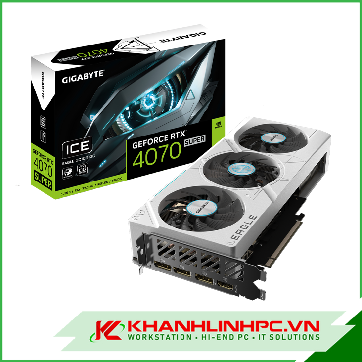 card màn hình gigabyte geforce rtx 4070 super eagle oc ice 12g (gv-n407seagleoc ice-12gd)