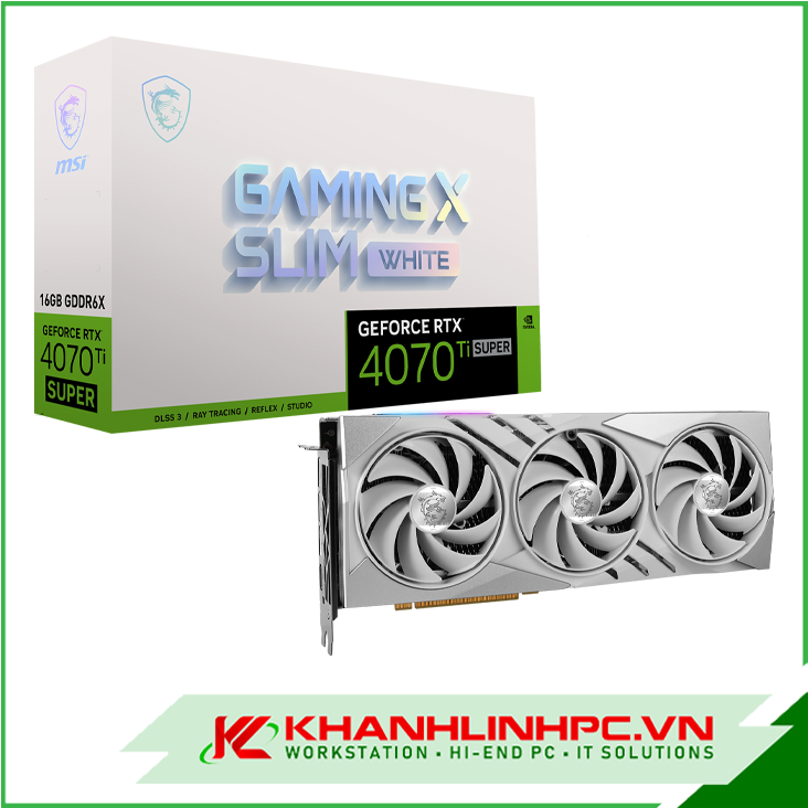 Card màn hình MSI GeForce RTX 4070 Ti SUPER 16G GAMING X SLIM WHITE