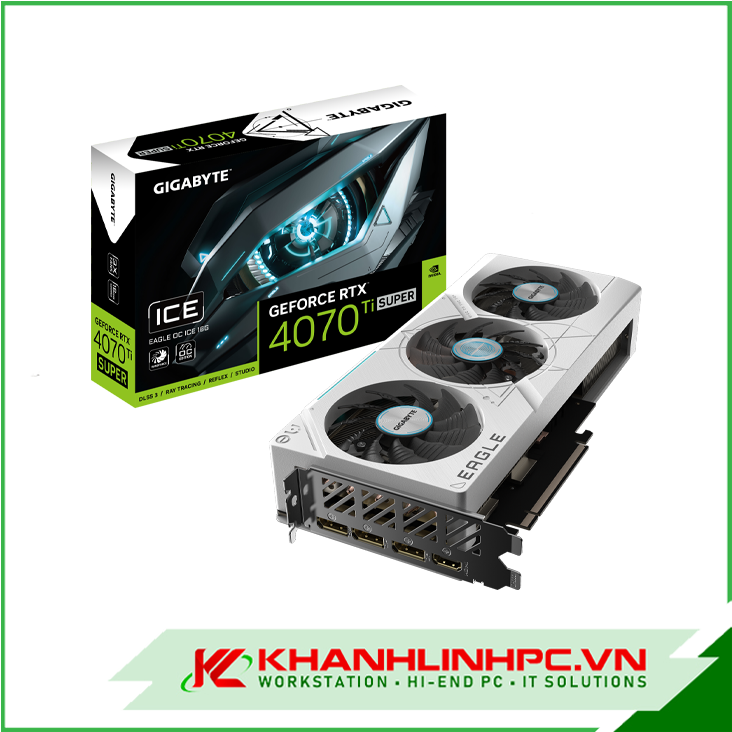 Card màn hình Gigabyte GeForce RTX 4070 Ti SUPER EAGLE OC ICE 16G (GV-N407TSEAGLEOC ICE-16GD)