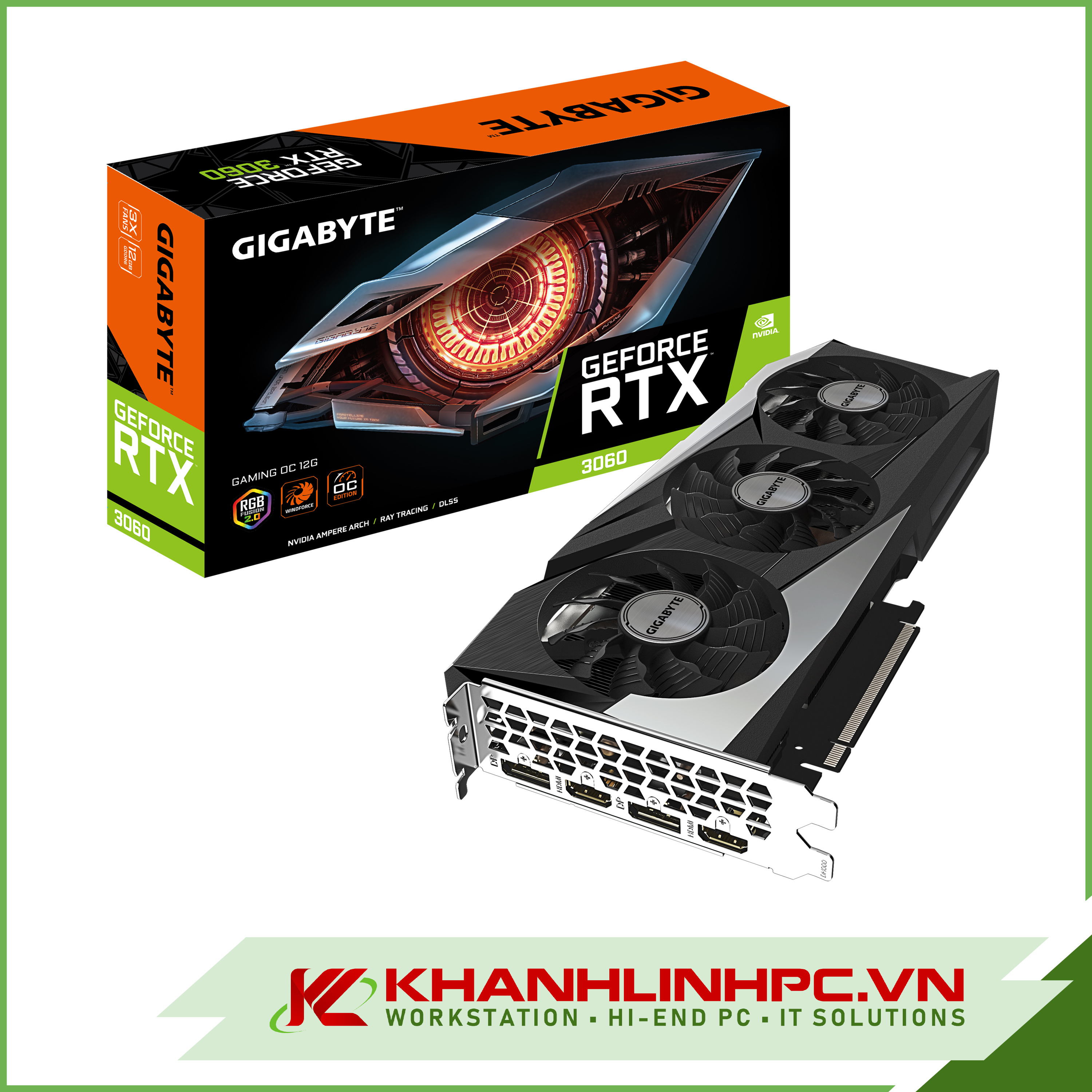 VGA Gigabyte GeForce RTX 3060 Gaming OC 12G