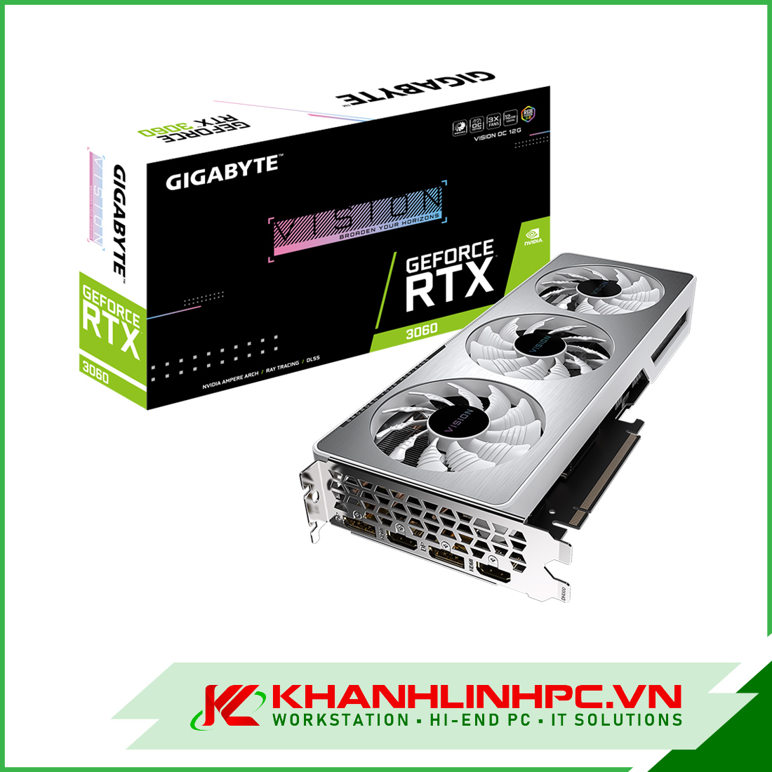 VGA Gigabyte GeForce RTX 3060 Vision OC 12G