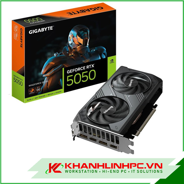 VGA Gigabyte GeForce RTX 5050 WINDFORCE OC 8G (GV-N5050WF2OC-8GD)
