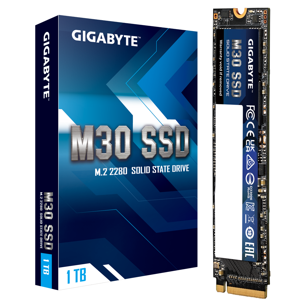 SSD M2 GIGABYTE M30 1TB (Read/Write: 3500/ 3000 MB/s)