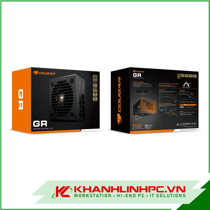 Nguồn máy tính Cougar GR 750 (750W/ ATX 3.1/ 80Plus Gold Fully Modular)