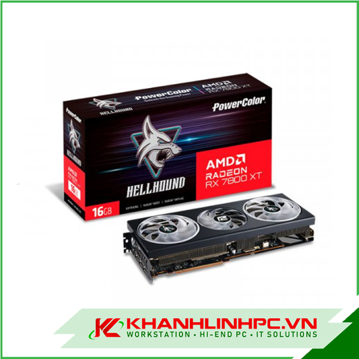 VGA AMD PowerColor Hellhound Radeon RX 7800 XT 16GB GDDR6 (RX 7800 XT 16G-L/OC)