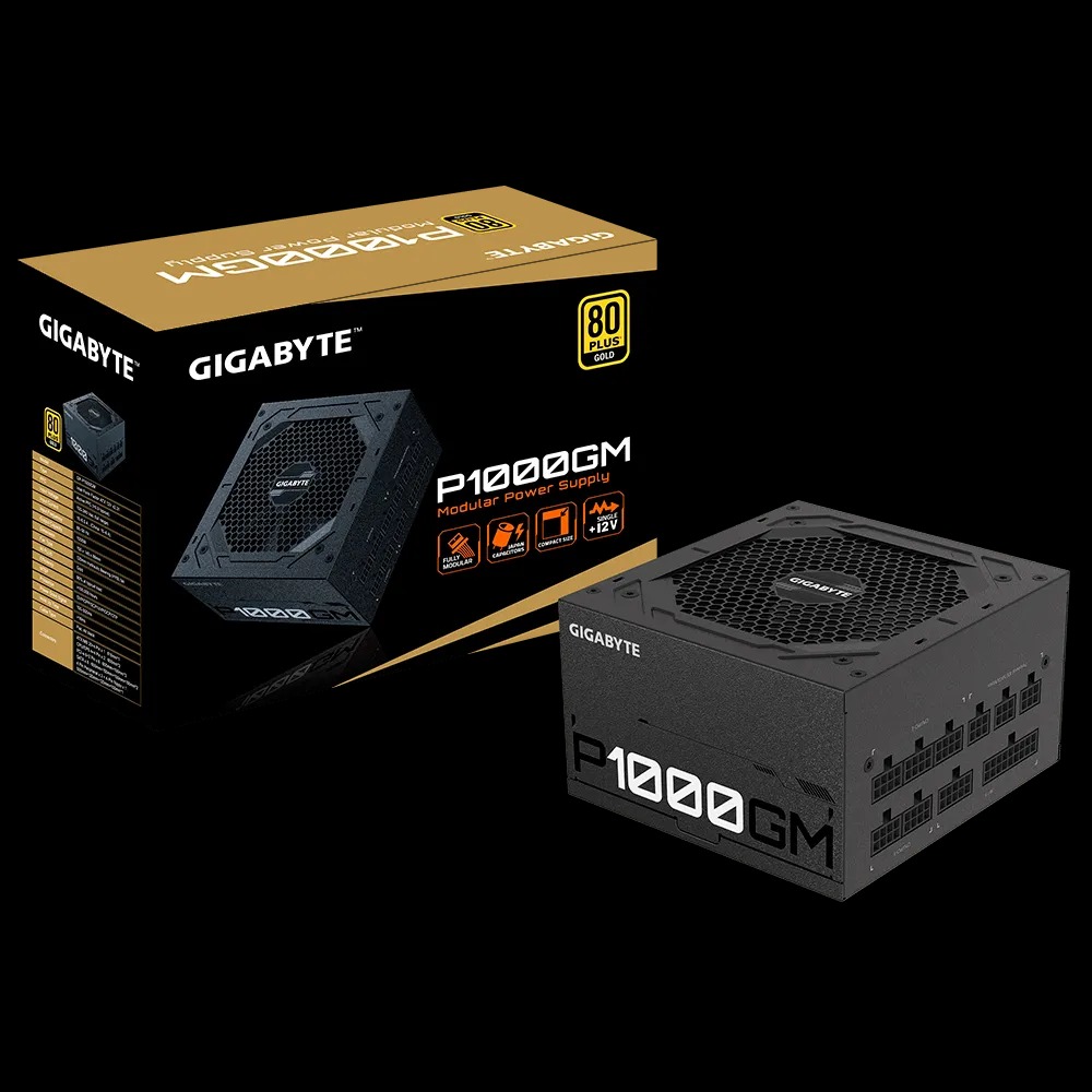 Nguồn Gigabyte P1000GM 1000W 80Plus Gold SINGLE RAIL