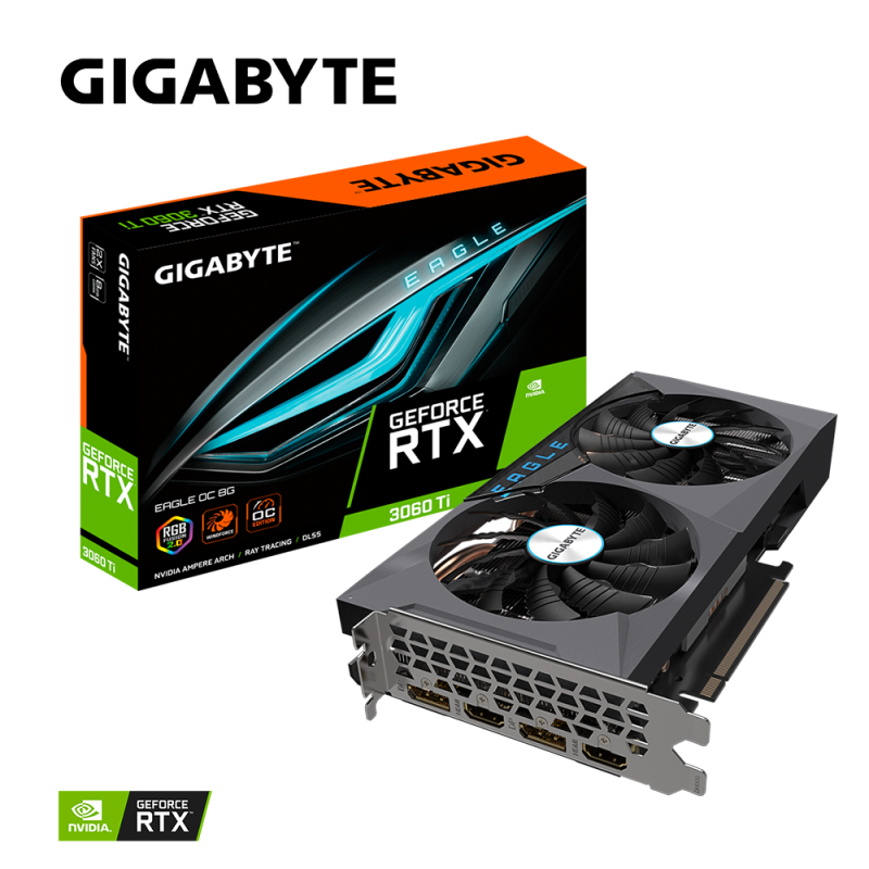 Card đồ họa GIGABYTE GeForce RTX 3060 Ti EAGLE OC 8G (rev. 2.0)