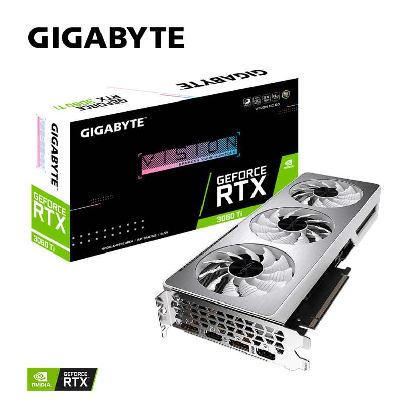 Card đồ họa GIGABYTE GeForce RTX 3060 Ti VISION OC 8G (rev. 2.0)