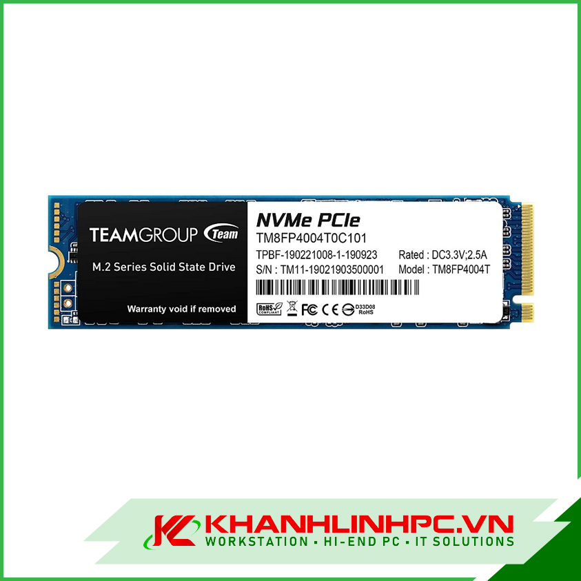 SSD TEAM M.2 2280 NVMe PCI-E Gen 3x4 MP34 - 4TB