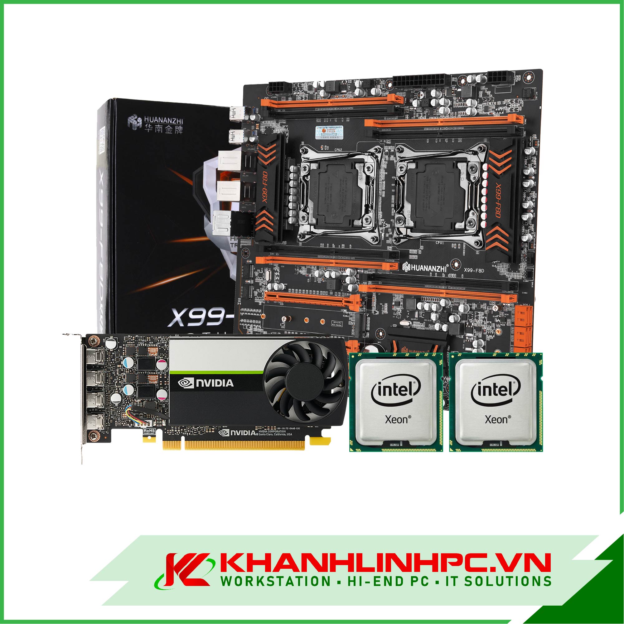 Bộ PC Workstation KLWS Dual Xeon E5-2680 V4 / 32G RAM / Quadro T1000 8G