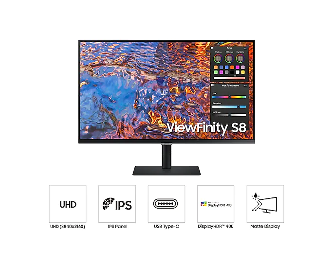 Màn hình Samsung Viewfinity S8 UHD LS27B800PXEXXV 27 inch (4K/IPS/60Hz/5ms/USB C)