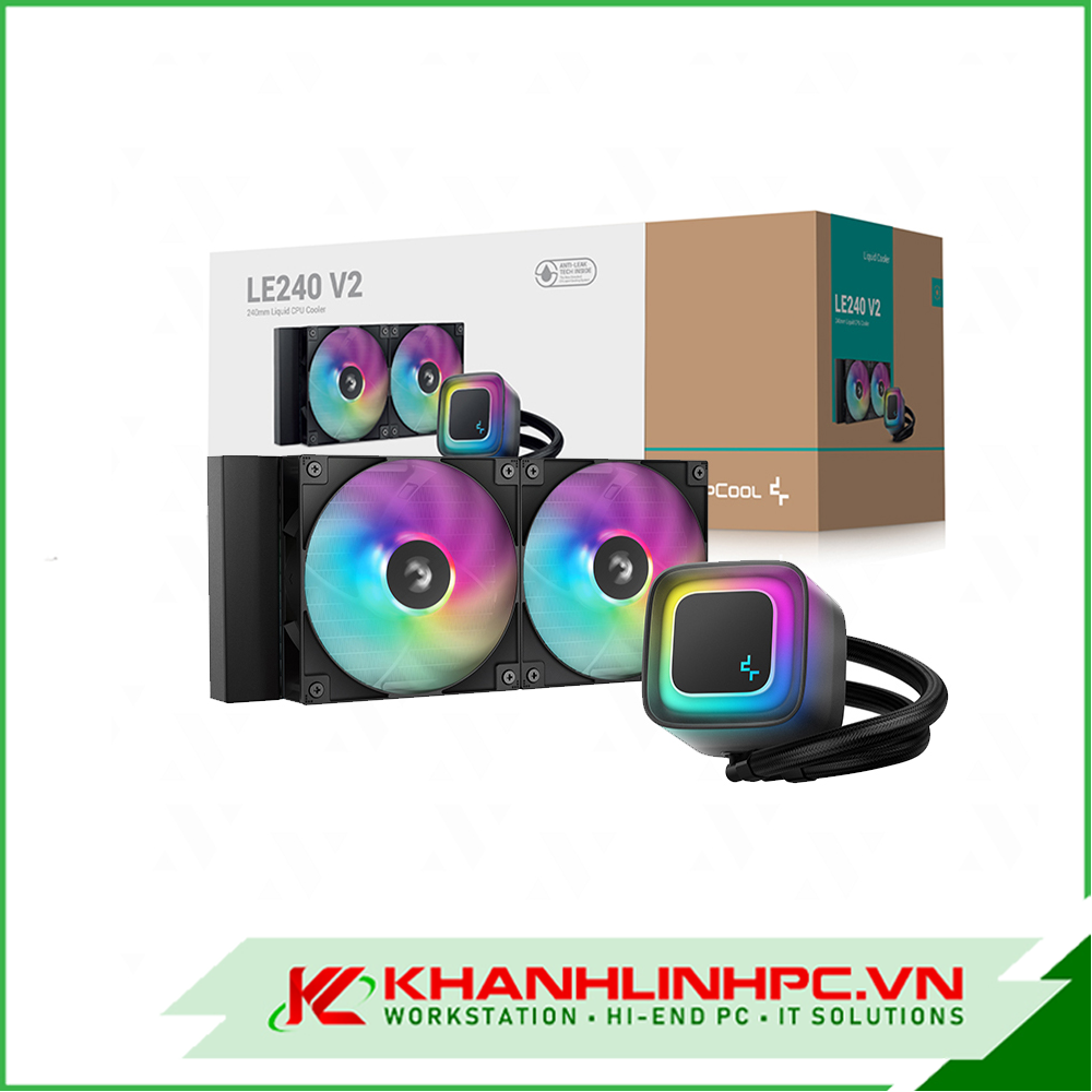 tản nhiệt nước deepcool le240 v2 (black)