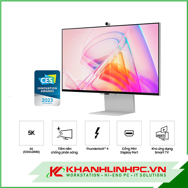 Màn hình Samsung ViewFinity S9 5K LS27C900PAEXXV Monitor (27 inch/ IPS/ 5K / 60Hz/ 5ms/ Thunderbolt 4/ Ergonomic Design)