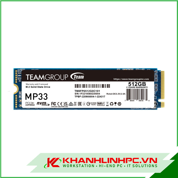 ssd teamgroup mp33 512g m.2 pcie gen3x4