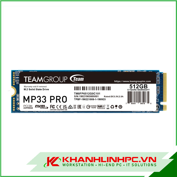 SSD TEAMGROUP MP33 PRO M.2 2280 512GB PCIe 3.0 x4