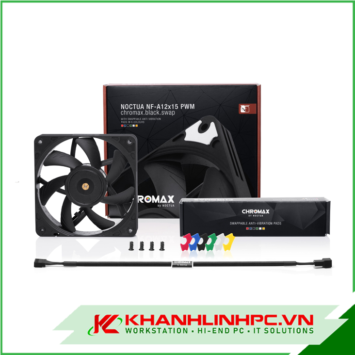 Fan Noctua NF-A12x15 PWM Chromax Black Swap