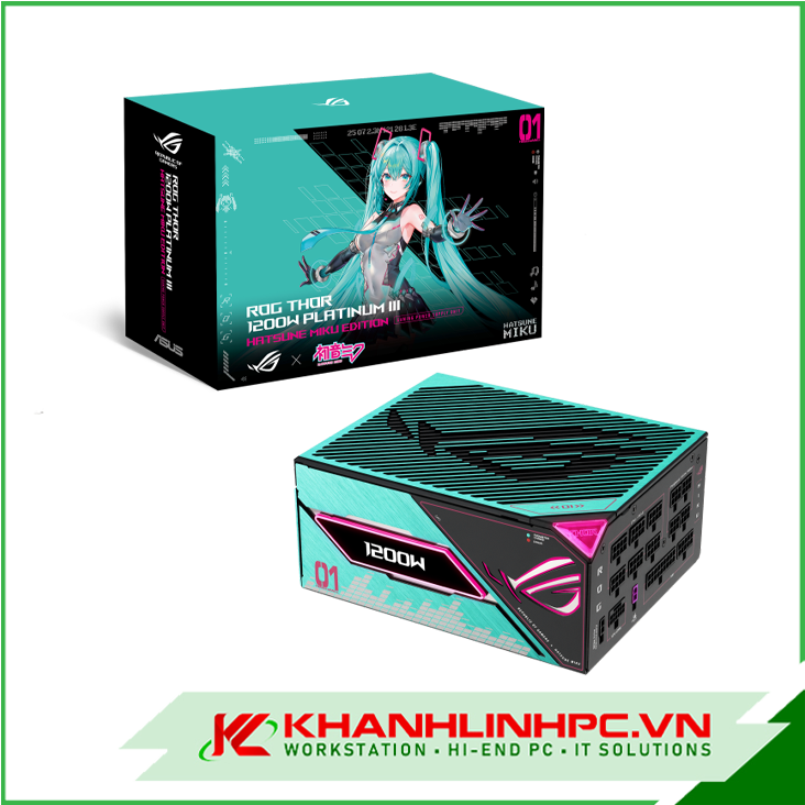 Nguồn máy tính ROG Thor 1200W Platinum III Hatsune Miku Edition