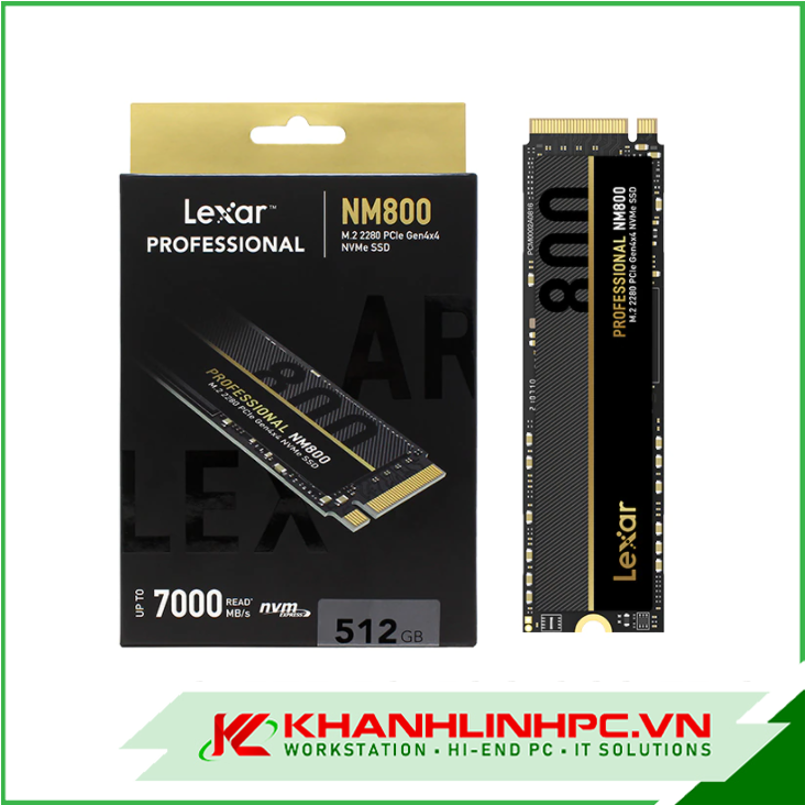Ổ cứng SSD LEXAR Professional NM800 512GB M.2 2280 PCIE Gen 4x4 NVME - (LNM800X512G)
