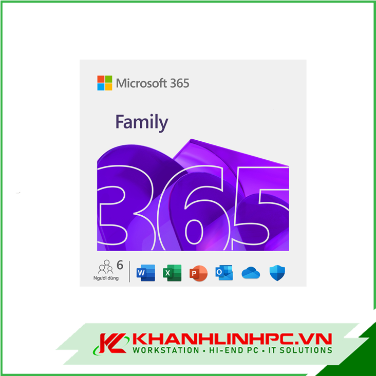 Phần mềm Office Microsoft 365 Family ESD EP2-36890 (6 người/ 5 thiết bị/ người/ 12 tháng)