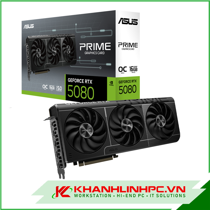 VGA ASUS PRIME GeForce RTX 5080 16GB GDDR7 OC Edition