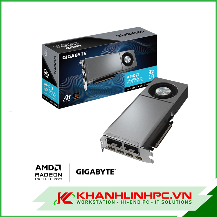 VGA Gigabyte Radeon  AI PRO R9700 AI TOP 32G (Rev. 1.0)