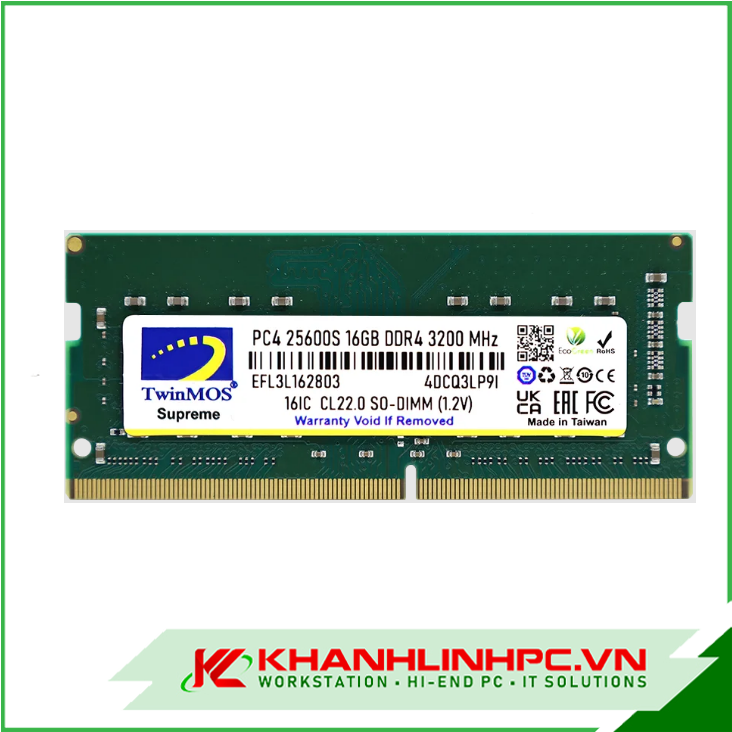 Ram DDR4 Laptop TwinMOS Supreme 16GB (1x16GB) 3200MHz
