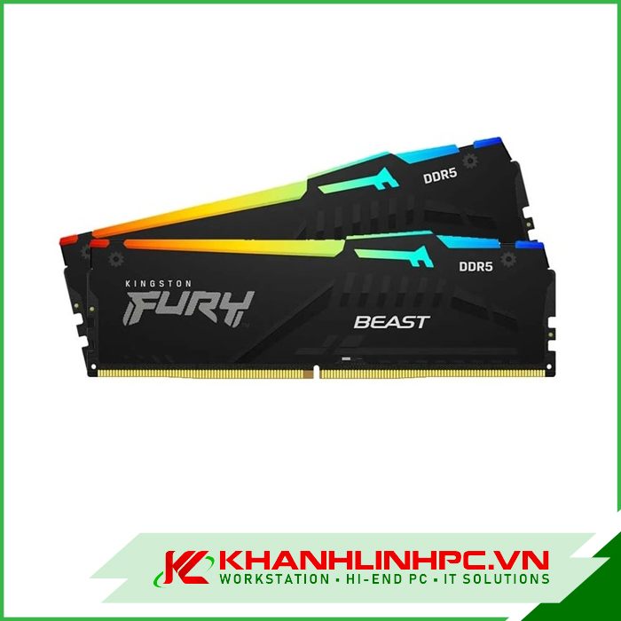 RAM DDR5 Kingston Fury Beast 16GB(2x8) 5600MHz RGB
