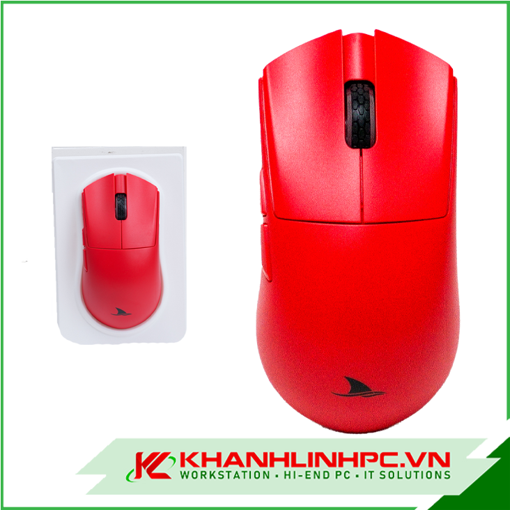 chuột darmoshark m3s gaming mouse wireless bluetooth tri-mode (red)